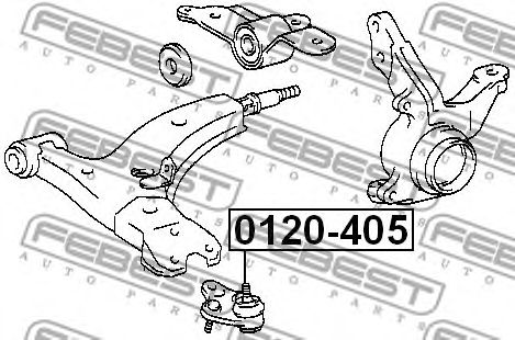 Купить запчасть FEBEST - 0120-405 Опора шаровая TOYOTA COROLLA E10 0120-405