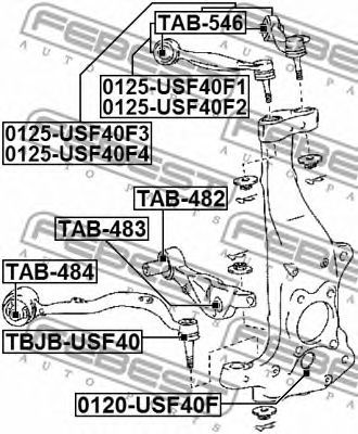 Купить запчасть FEBEST - 0120-USF40F Опора шаровая LEXUS LS460/460L USF40 2006-2009 0120-USF40F