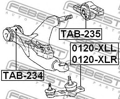 Купить запчасть FEBEST - 0120-XLR Опора шаровая правая LEXUS GS 05- 0120-XLR