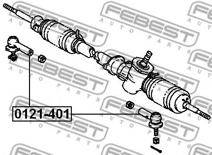 Купить запчасть Febest - 0121401 Наконечник рулевой тяги перед прав/лев TOYOTA COROLLA SED/CP/WG AE10#/CE100/EE10# 1991.08-2001.11 [GR]