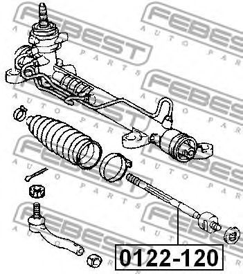 Купить запчасть Febest - 0122120 Тяга рулевая  перед прав/лев TOYOTA COROLLA/FIELDER CE121/NZE12#/ZZE12# 2000.08-2006.09 [JP]