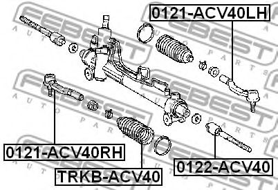 Купить запчасть Febest - 0122ACV40 Тяга рулевая  перед прав/лев TOYOTA CAMRY (JPP) ACV30/MCV3# 2001.07-2006.01 [US]