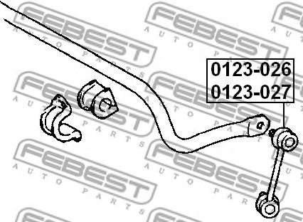 Купить запчасть Febest - 0123026 Тяга стабилизатора зад прав TOYOTA RAV4 ACA2# 2000.08-2005.11 [EU]