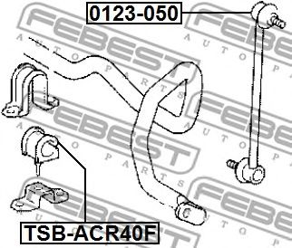 Купить запчасть FEBEST - 0123-050 Тяга стабилизатора передняя LEXUS RX 08-15 0123-050