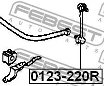 Купить запчасть FEBEST - 0123220R Тяга стабилизатора зад прав/лев TOYOTA COROLLA AE10#/CE10#/EE10# 1991.06-2002.06 [JP]