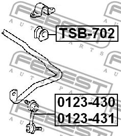 Купить запчасть FEBEST - 0123430 Тяга стабилизатора перед лев TOYOTA CALDINA AT191/CT19#/ET196/ST19# 1992.11-2002.06 [JP]