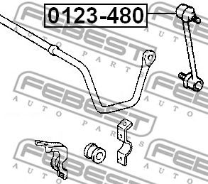 Купить запчасть FEBEST - 0123480 Тяга стабилизатора зад прав/лев TOYOTA CAMRY (JPP) ACV30/MCV3# 2001.07-2006.01 [US]