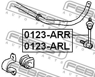 Купить запчасть FEBEST - 0123-ARL Тяга стабилизатора задн левая TOYOTA AVENSIS T25 0123-ARL