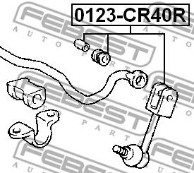Купить запчасть FEBEST - 0123-CR40R Тяга стабилизатора 0123-CR40R