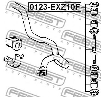Купить запчасть Febest - 0123EXZ10F Тяга стабилизатора  перед прав/лев TOYOTA CORSA/TERCEL EL5#/NL50 1994.09-1999.07 [JP]