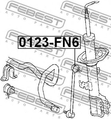 Купить запчасть Febest - 0123FN6 Тяга стабилизатора  перед прав/лев TOYOTA ISIS ANM1#/ZGM1#/ZNM10 2004.09- [JP]