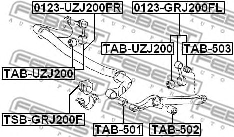 Купить запчасть FEBEST - 0123-GRJ200FL Тяга стабилизатора 0123-GRJ200FL