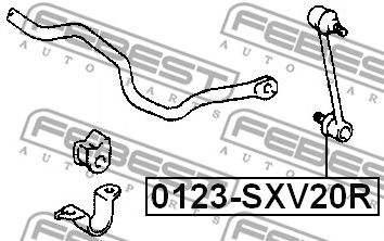 Купить запчасть FEBEST - 0123-SXV20R Тяга стабилизатора задняя TOYOTA CAMRY (V30) 0123-SXV20R