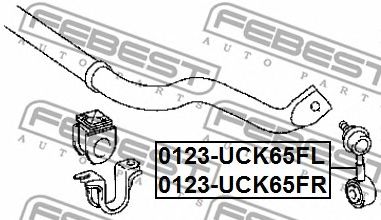 Купить запчасть FEBEST - 0123-UCK65FL Тяга стабилизатора передн левая TOYOTA SEQUOIA UCK6#/UPK6#/USK6# 2007- 0123-UCK65FL