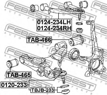 Купить запчасть FEBEST - 0124-234LH Рычаг подвески 0124-234LH