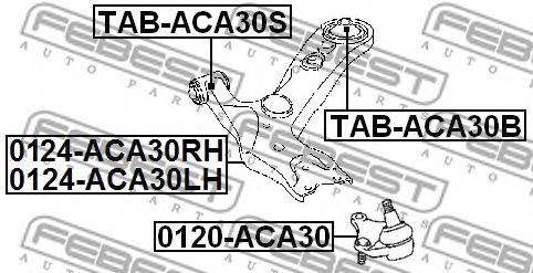 Купить запчасть FEBEST - 0124-ACA30LH Рычаг левый TOYOTA RAV4 III 05-12 0124-ACA30LH