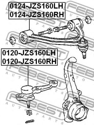 Купить запчасть FEBEST - 0124-JZS160RH Рычаг подвески 0124-JZS160RH