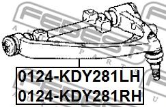 Купить запчасть FEBEST - 0124-KDY281LH Рычаг верхн левый TOYOTA DYNA/TOYOACE 2001-2011 0124-KDY281LH