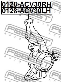 Купить запчасть FEBEST - 0128-ACV30FLH Кулак поворотный левый 0128-ACV30FLH