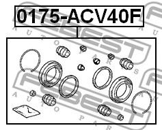 Купить запчасть FEBEST - 0175ACV40F Ремкомплект тормозного суппорта  перед прав/лев TOYOTA RAV4 ACA3#/ALA3#/GSA33/ZSA3# 2005.11-2012.12 [GR]