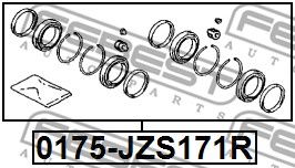 Купить запчасть FEBEST - 0175-JZS171R Ремкомплект суппорта задний 0175-JZS171R