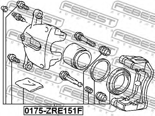 Купить запчасть FEBEST - 0175-ZRE151F Ремкомплект передн суппорта 0175-ZRE151F