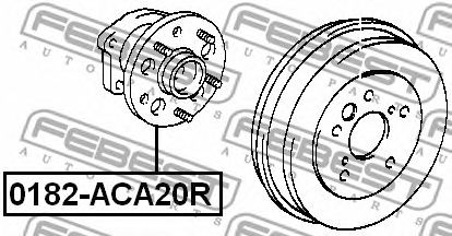 Купить запчасть FEBEST - 0182-ACA20R Ступица в сборе задняя TOYOTA RAV4 ACA2# 2000-2005 0182-ACA20R
