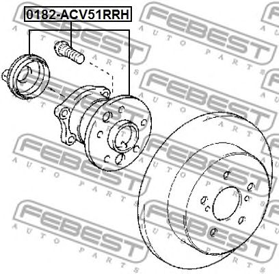 Купить запчасть FEBEST - 0182-ACV51RRH Ступица задняя правая 0182-ACV51RRH