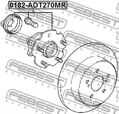 Купить запчасть Febest - 0182ADT270MR Ступица колеса зад прав/лев TOYOTA AURIS/HYBRID (UKP) ADE15#/NDE150/NRE150/ZRE15#/ZZE150/ZWE150 2007.02-2013.05 [EU]