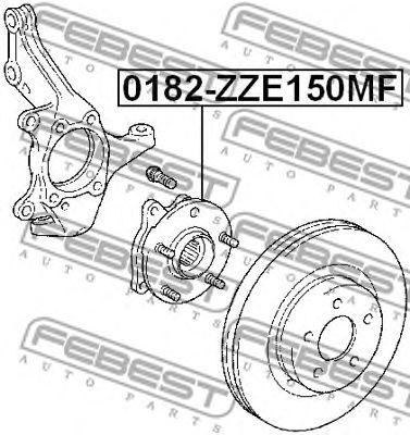 Купить запчасть Febest - 0182ZZE150MF Ступица колеса  перед прав/лев TOYOTA RAV4 ACA3#/ALA3#/GSA33/ZSA3# 2005.11-2012.12 [GR]