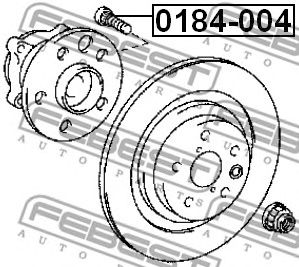Купить запчасть Febest - 0184004 Шпилька колесная TOYOTA LAND CRUISER 100 HDJ100/UZJ100 1998.01-2007.08 [EU]