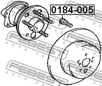 Купить запчасть Febest - 0184005 Шпилька колесная TOYOTA COROLLA SED/CP/WG AE10#/CE100/EE10# 1991.08-2001.11 [GR]