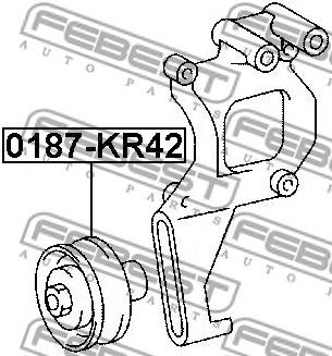 Купить запчасть FEBEST - 0187-KR42 Ролик натяжной TOYOTA LAND CRUISER 100 0187-KR42