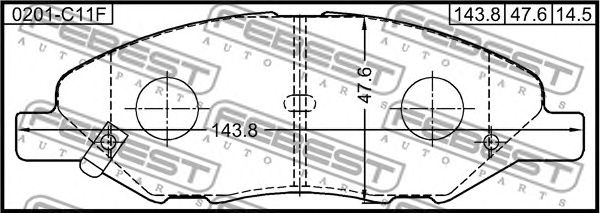 Купить запчасть FEBEST - 0201-C11F Колодки тормозные дисковые 0201-C11F