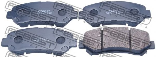 Купить запчасть FEBEST - 0201-T31F Колодки тормозные дисковые 0201-T31F