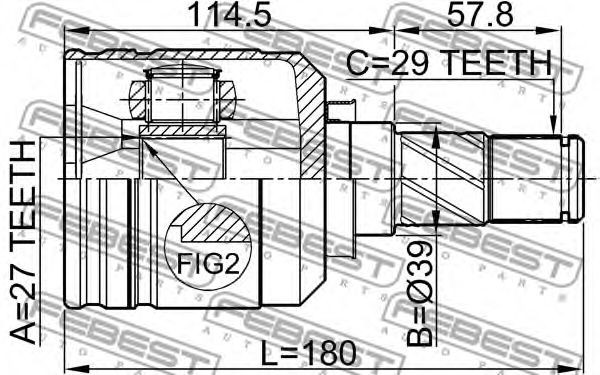 Купить запчасть FEBEST - 0211-J31LH ШРУС 0211-J31LH