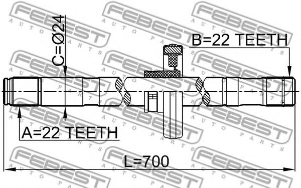 Купить запчасть FEBEST - 0212-B10ATRH Полуось правая NISSAN ALMERA CLASSIC 0212-B10ATRH