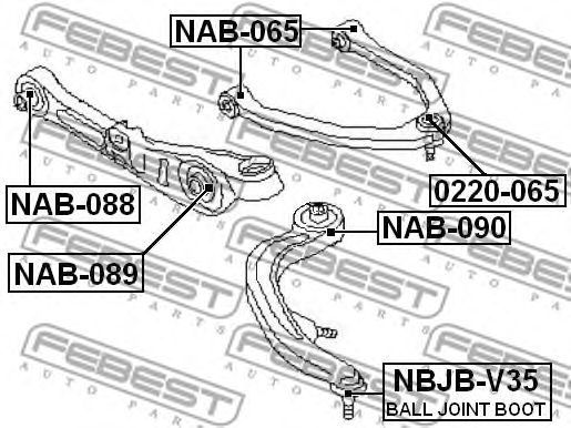 Купить запчасть FEBEST - 0220-065 Опора шаровая 0220-065