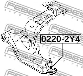 Купить запчасть FEBEST - 0220-2Y4 Опора шаровая 0220-2Y4