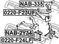 Купить запчасть FEBEST - 0220-F24LF Опора шаровая 0220-F24LF