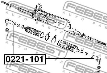 Купить запчасть FEBEST - 0221-101 Наконечник рулевой 0221-101