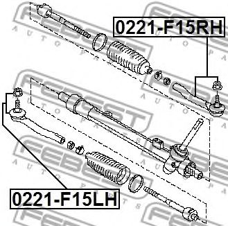 Купить запчасть FEBEST - 0221-F15RH Наконечник рулевой 0221-F15RH