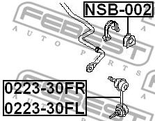 Купить запчасть FEBEST - 0223-30FL Тяга стабилизатора 0223-30FL