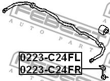 Купить запчасть FEBEST - 0223-C24FR Тяга стабилизатора 0223-C24FR