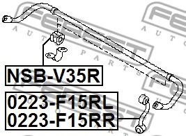 Купить запчасть FEBEST - 0223-F15RL Тяга стабилизатора 0223-F15RL