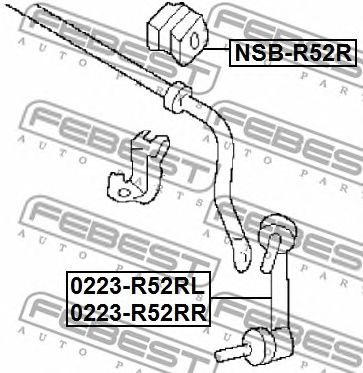 Купить запчасть FEBEST - 0223-R52RR Тяга стабилизатора задняя правая INFINITI QX60/JX L50 2012.11- 0223-R52RR