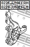 Купить запчасть FEBEST - 0228-JJ10EFRH Кулак поворотный правый NISSAN X-TRAIL T31 0228-JJ10EFRH