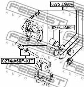 Купить запчасть FEBEST - 0274-A60F-KIT Направляющая передн суппорта NISSAN ARMADA TA60/INFINITI QX56 2003- 0274-A60F-KIT