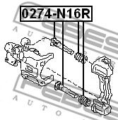 Купить запчасть FEBEST - 0274-N16R Втулка направляющая задн суппорта NISSAN PRIMERA P11 1996-2001 0274-N16R