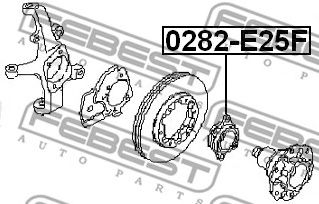 Купить запчасть FEBEST - 0282-E25F Ступица 0282-E25F